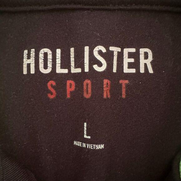 Hollister Sport Athletic Pullover Blue Men's Size Large Cellphone Pocket Running - Picture 5 of 5